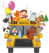 Car with cartoon animals